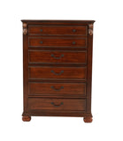 ZUN Dark Cherry 1pc Chest Of Drawers Storage Bedroom Furniture Traditional Style Chest B011P238669