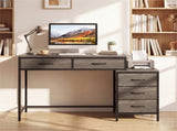 5 Drawer Computer Desk Reversible Drawers & Printer Shelf, Industrial Home Office Writing Desk 65858201