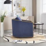 COOLMORE Corduroy Barrel Chair, Comfortable Accent Sofa Chair for Living Room, 360 Degree W395P220273