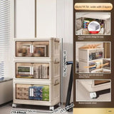 19.69" Side Wide Folding Storage Cabinet ,3 Tiers,19.69"11.81"31.1",Collapsible Storage Bins with 90104961