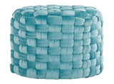 Round 16" Ottoman in Ice Blue Velvet B202P223701