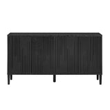 U_Style 59.8" 4-Door Sideboard,Hidden Handle,Distinctive Solid Ash Veneer Buffet with Storage, N711P290714B