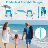 2 Pack Blue Umbrella Chair for Adults with Adjustable ParasolPortable Backpack Beach Chair 77774578