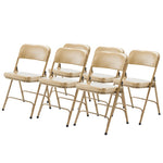 ZUN 6 Pack Metal Folding Chairs with Padded Seat and Back, for Home and Office, Indoor and Outdoor 70531139