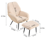 Light luxury single sofa modern simple living room balcony leisure sofa chair,white W370141733