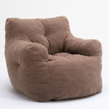 010-Soft Teddy Fabric Tufted Foam Bean Bag Chair With Teddy Fabric Coffee 66486799