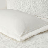 Twin Embroidered Medallion Faux Fur Ultra Plush Comforter Mini Set B03597032