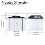 ZUN Outdoor storage sheds 4FTx6FT Apex roof White+Black W1350P147494