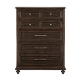 ZUN Solid Transitional Style Bedroom 1pc Chest of Drawers Driftwood Charcoal Finish Wooden Furniture B011P208523