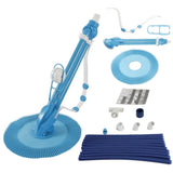 ZUN Auto Swimming Pool Cleaner with 10pcs Durable Hose Blue 13722070