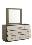 Gem Modern Style Mirror Made with Wood in Beige & Brown B009P254154