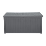ZUN 113gal 430L Outdoor Garden Plastic Storage Deck Box Chest Tools Cushions Toys Lockable Seat 81601752
