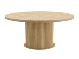 47.2-inch round wooden-style dining table with double-layer storage design and Roman column shape 48313639