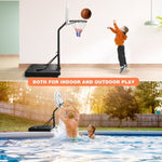 ZUN Portable Poolside Basketball Hoop Swimming Pool 3.1ft to 4.7ft Height-Adjustable Basketball System 12837257