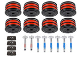 8X Silicone Body Mount Bushings and Cushion Bolts Kit Replacement for F-250 F-350 2008-2016 13848 25458926