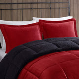 Full/Queen Plush to Sherpa Down Alternative Comforter Set B035100471
