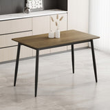 ZUN Modern minimalist wood grain tabletop dining table, stylish dining table, kitchen dining table, W1727P229031