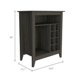 Essential Bar Cabinet, One Open Shelf, Six Built-in Wine Rack, One Drawer -Espresso B07091857
