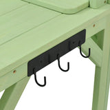 ZUN 64.6" Large Outdoor Potting Bench, Garden Potting Table, Wood Workstation with 6-Tier Shelves, Large 08688125