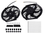 12V 2X 10" Slim Electric Fan Kit with Mounts fit for Radiator Push Pull Cooling 72187502