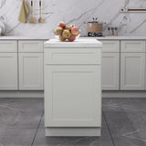 18"in W x 24"in D x 34.5"in H in Shaker Dove Plywood Ready to Assemble Kitchen Base Cabinet T3210P296362