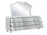 Landmark Traditional Style 9-Drawer Dresser With metal drawer pulls Made with Wood in Silver. B009P235325