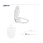 ZUN Smart Bidet Toilet Seat Adjustable Heated Seat with Water Temperature and Pressure Adjustment 07727258