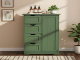 Forest Green, MDF with paint and melamine veneer, vertical stripes, 56*30*82.5cm, 4 drawers, 1 door, 91413653