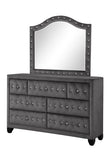 ZUN Modern Style Crystal Tufted Upholstery 7-Drawer Dresser finished with Velvet Fabric made with Wood 733569301591