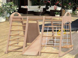 Indoor Playground 7-in-1 Jungle Gym Playset for Kids 2-6yrs - Slide, Climbing Wall, Rope Wall 83636401