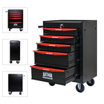 ZUN Rolling Metal Tool Chest with 5 Drawers, 20" 5-Drawer Tool Chest Cabinet with Ball Bearing Drawer W1102P245231