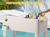 80QT 87.5*38.5*91cm Rectangular Plastic Box Iron Leg Tube Freezer Insulation Freezer Insulation Cart 06757655