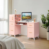pink relief particle board tempered glass 141*50*112cm three doors and two drawers fanless nail 09679547