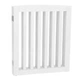 24" Folding Freestanding Wood Pet Dog 4 Panel Safety Gate - White 41147664
