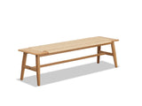 (1.2M) Woven Design Natural Oak Wood Dining Bench Bed Bench for Dining Room, Bedroom, Bathroom W1283P297662