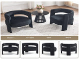 Accent Chair Living Room, Velvet Comfy Single Sofa Chair Mid-Century Modern Armchair Wooden Legs 01962511