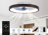 20" Modern Flush Mount Ceiling Fans with Lights Kit , 3000-6500K Dimmable LED Fan Light, 6 W3596P458001