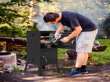 Outdoor Smoker with Double Doors, 2 Detachable Grill Netting Smoking Racks, Charcoal Pan & Water 75765986