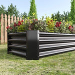 ZUN Metal Raised Garden Bed, Rectangle Raised Planter 4×2×1ft for Flowers Plants, Vegetables Herb Veezyo 62917214