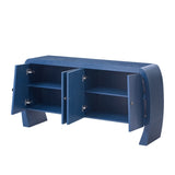 U-Style Four-Door Ash Veneer Storage Cabinet with Curved Legs, Perfectly Suited for Hallways, N711P241277V