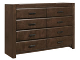 ZUN Espresso Finish 1pc Dresser with 8 Drawers Contemporary Bold Framing Wooden Bedroom Furniture B011P257335