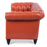 84.65" Rolled Arm Chesterfield 3 Seater Sofa W68056682