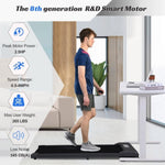 ZUN 2 in 1 Under Desk Electric Treadmill 2.5HP, Remote Control, Display, Walking Jogging Running Machine MS299246AAB