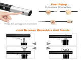 Adjustable Photo Backdrop Stand, 510ft Crossbar & 2.56.5ft Support Stands, AluminumIron 12065229
