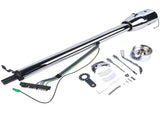 32"GM Steering Column Tilt Auto No Key Universal W/ 9 Holes Wheel Adapter Chrome 28276151