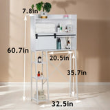 ZUN Over The Toilet Storage Cabinet Toilet Paper Stand, Mass-Storage Over Toilet Bathroom Organizer W2641P227421