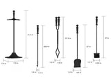 5-Piece Fireplace Tool Set with Tongs, Shovel, Broom, and Poker 47776966