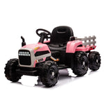 ZUN Ride on Tractor with Trailer,24V Battery Powered Electric Tractor Toy, 200w*2motor W1396P144516