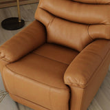Global Home Swivel Glider Recliner with Manual Footrest In Oslo Antelope B339P333948