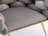 Luxury modern simple leisure velvet single sofa chair bedroom lazy person household dresser stool W117067861